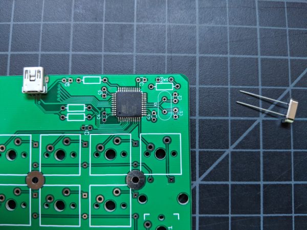 Crystal beside PCB